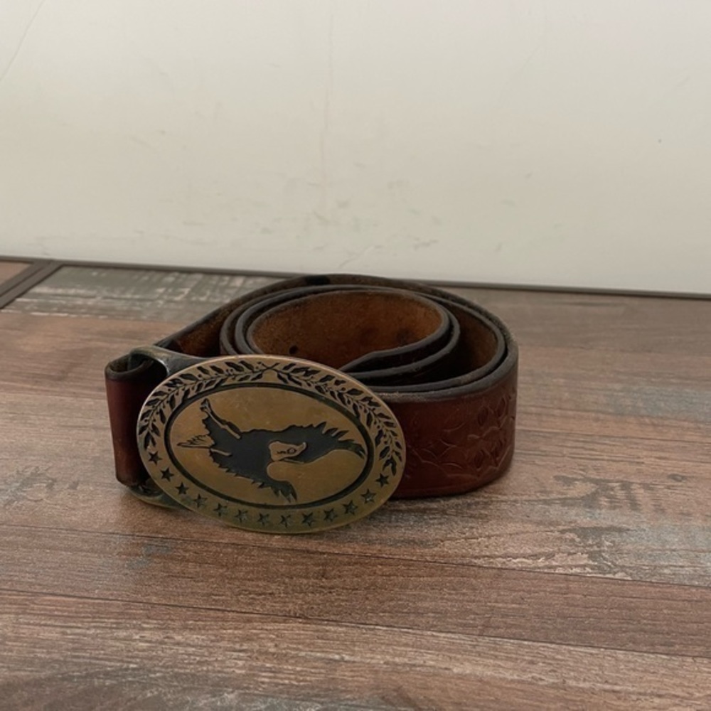 Vintage Belt/American Eagle/1970s Belt/American Eagle 48 inch